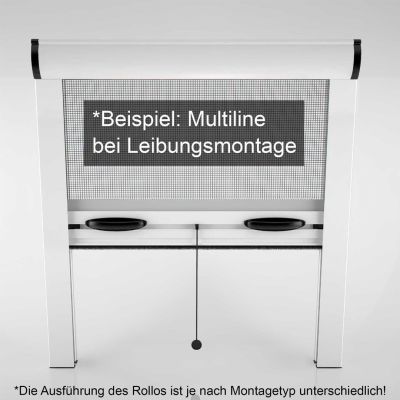 Insektenschutzrollo für Fenster | Kettenzug-Option | Multiline