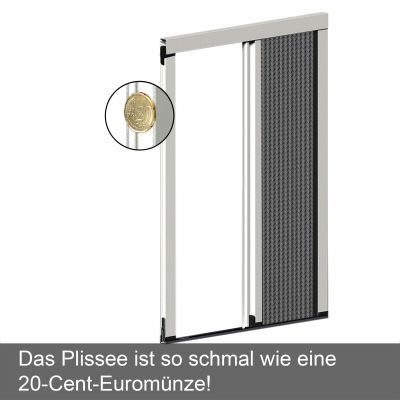 Elegante Plissee-Falttür für Türen ohne Leibung/Wand | Slimline22