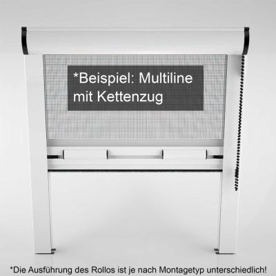 Insektenschutzrollo für Fenster | Kettenzug-Option | Multiline